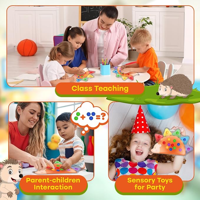 Color Sorting Sensory Toys for Kids Roadtrip Travel Essenstial for Toddler | Squeeze Toys Color Matching Game Preschool Activities Calm Down Montessori Toy for Classroom Prize Boy Girl Gifts Ages 3+
