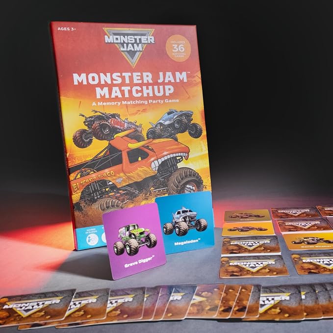 Prime Party Monster Jam Match Memory Game