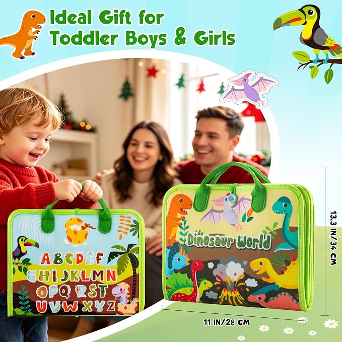 Busy Board Montessori Toys for 2 Year Old Boy Girl Birthday Gift Busy Book | Educational Learning Sensory Quiet Busy Book for Toddlers, Activity Books for Toddlers, Airplane Car Travel Toys for Ages 2-4