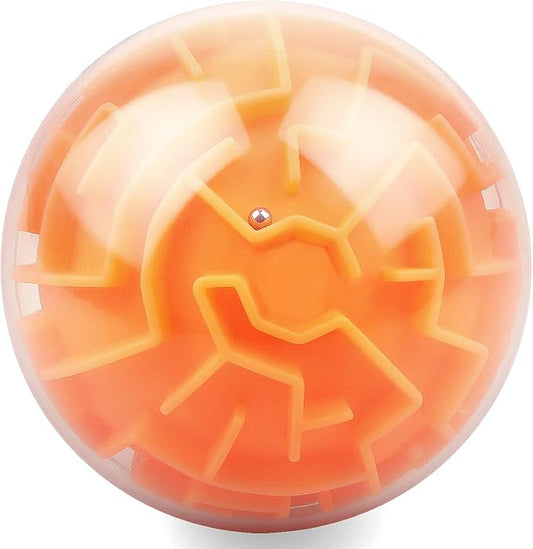 3D Memory Sequential Maze Ball, Puzzle Ball Toy, Brain Teasers for Kids 8-12 - Challenges Game Lover Balls Brain Teasers Game, Christmas Stocking Stuffers(Orange)