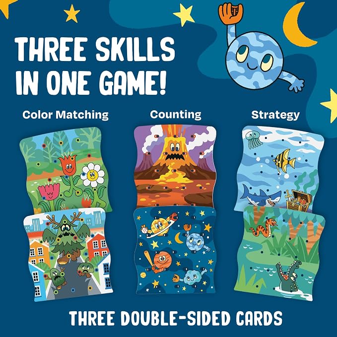 Educational Insights Tumbleblobs - Toddler Board Games for 3 Year Olds, Strategy Board Games for Kids, Color-Matching and Counting Preschool Game, Skill-Building Turn-Taking Game, 1-2 Players
