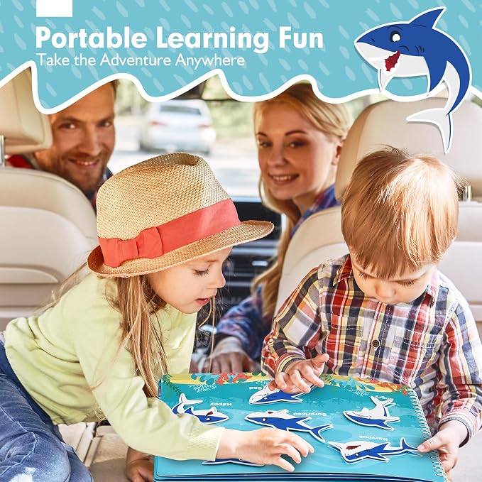 hahaland Busy Book for Toddlers 3-5, Preschool Learning Activities 27 Pages | Toddler Montessori Toys for 3 Year Old, 15 Educational Concepts, Learning Educational Travel Toys