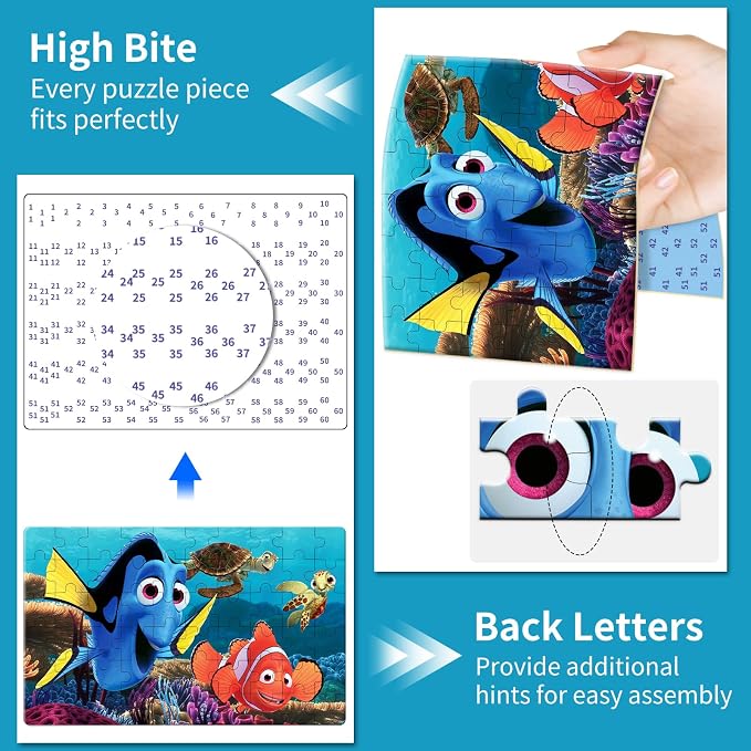 Toddler Puzzles Ages 3-8, 60 Pieces Jigsaw Puzzles in Metal Box, Educational Learning Toys for Boys and Girls, Premium Puzzle Games