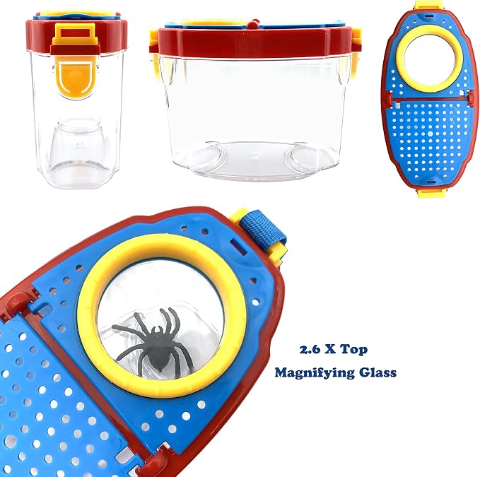 Bug Catcher Kit, Kids Bug Collection Kit, Outdoor Nature Explorer Kit with Tweezers, Magnifying Glass, Science Educational Kit, Bug Observation Container for Boys and Girls