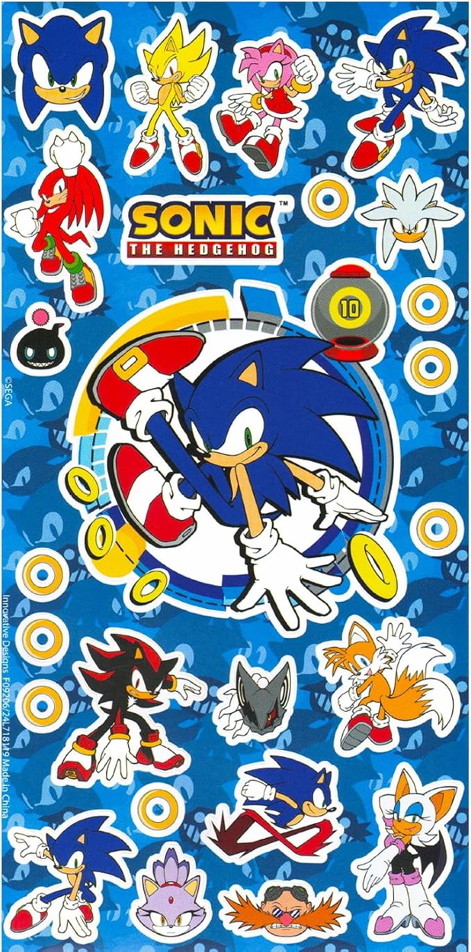 Sonic the Hedgehog Pop Up Board Game - Bundle with Sonic Board Game for Kids with Pop Up Dice Plus Stickers, More | Sonic the Hedgehog Games for Birthday Party