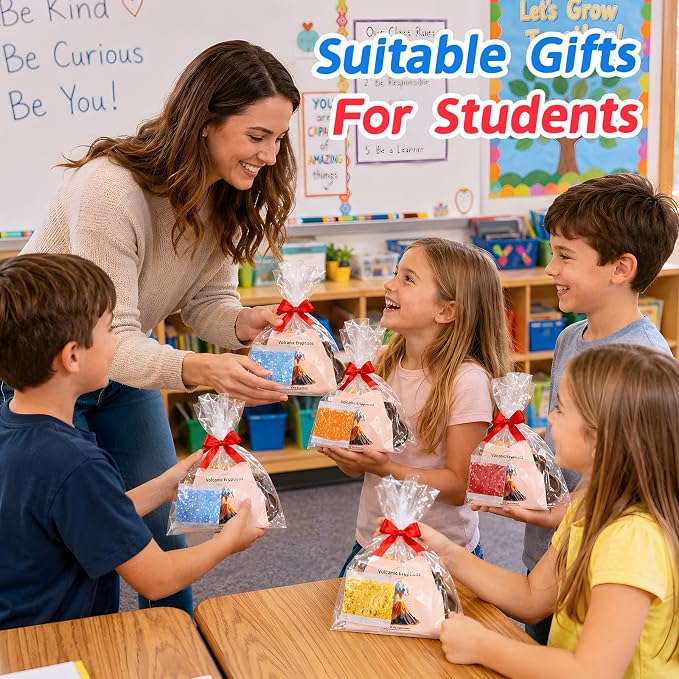 24Pcs Volcano Eruption Science Kit STEM Science Experiments Party Favors Classroom Prizes Goodie Bag Stuffers Gifts Exchange for Boys and Girl