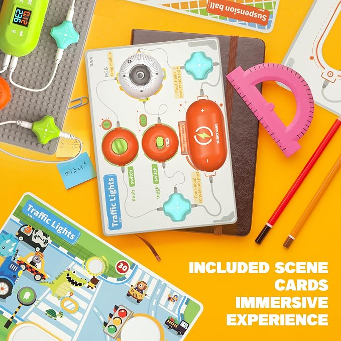 SMILESSKIDDO Science Kits Electronics STEM Kit 420+ Projects 35 Parts | Over 420 Experiments, 35 Circuit Parts, Hands-On STEM Learning, Educational Toy, Gift for Kids Ages 3-12