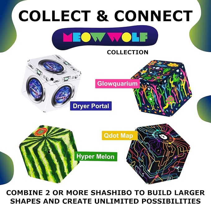 Shashibo DODECA Magnetic Puzzle Cube, Stress Relief Fidget Toy | 100+ Possible Shapes, Sensory Fidget Toy For Adults & Kids, Fun Shape Shifting Puzzle Box For All Ages
