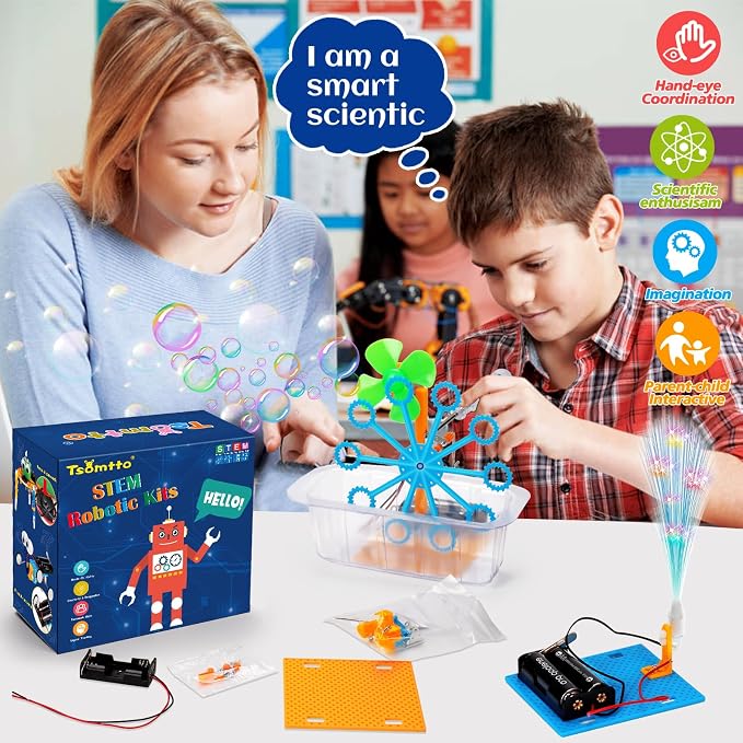 STEM Kits for Kids Robotics Kit Set, Boys Craft Educational STEM Toys Gifts | Science Experiments Project Activities for Kids, Engineering Building Electronic Motor Craft for 8 9 10 12 Year Old Birthday