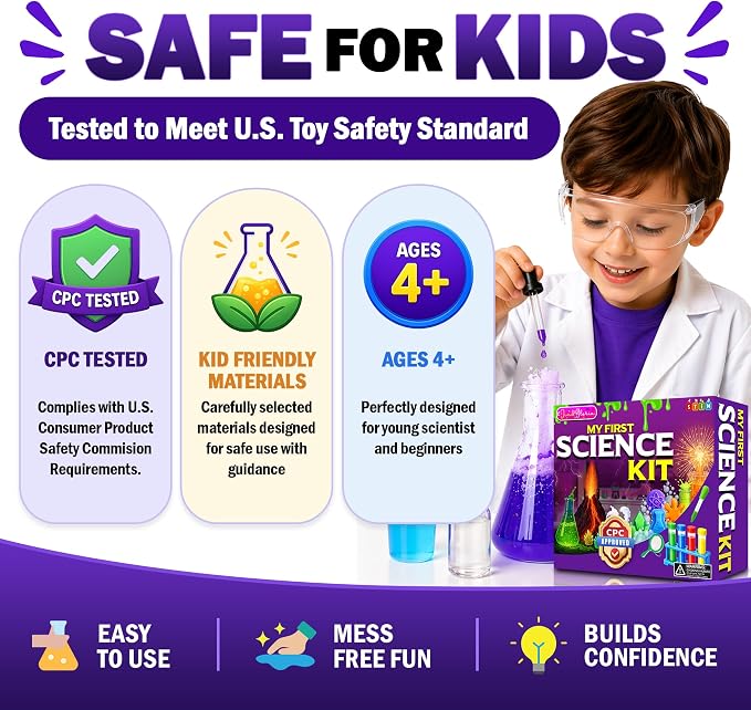 Jim&Gloria Science Kits for Kids Age 5-7 8-12 Year Old Birthday Gifts for Girls Boys, Learning & Educational Toys, Stem Toys, Chemistry Set, Science Experiments for Kids Volcano Projects