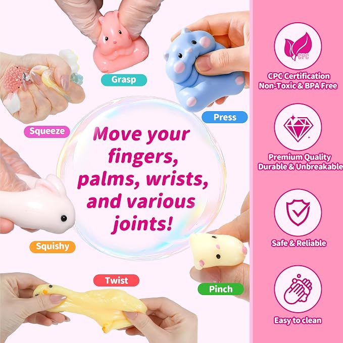 12Pack Taba Squishy Toys Kit -Squishy Fun Box- Squishy Fidget Squeeze Toys | taba Squishy Party Favors for Kids 8-12,cute Squishies Stress Relief Toys for Girls 6-8-10-12 Year Old Girls Birthday Gifts