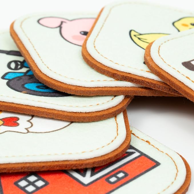 Felt Farm Matching Game for Toddlers – Farm Animal Memory Game & Flash Cards – Soft and Safe for Ages 1+ – Montessori Preschool Learning Activity – Educational Farm Toy for Boys & Girls