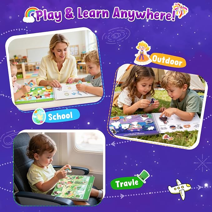 JoyCat Holiday Busy Book for Toddlers Ages 3-5, English | 15 holidays including Easter, Diwali and Thanksgiving encourage creativity and preschool skills at home or during travel