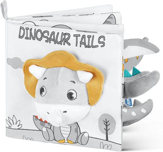 HOTUT Soft Baby Books Toys, Newborn Crinkle Book, 3D Baby Crinkle Book, Baby Books Toys for Toddlers&Kids, Soft Baby Books Touch and Feel Crinkle for 0-6 Months Boys&Girls Gifts(Dinosaur)