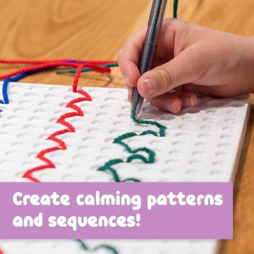 SPARK & WOW Calm Down Threading Boards, Set of 2, Sensory Activity Board | Autism Toys for Play Therapy, ADHD Toys for Sensory Play