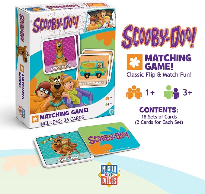 Masterpieces Officially Licensed Scooby-Doo! Picture Matching Card Game for Kids and Families