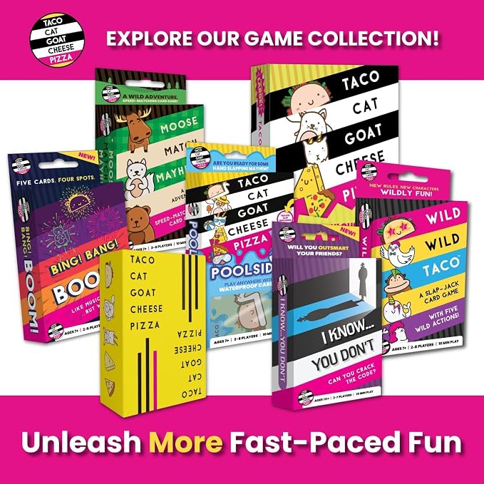 Taco Cat Goat Cheese Pizza Ridiculously Large Edition Wildly Entertaining Oversized Card Game for Family Game Night | Easy to Play 10 Min Rounds | for Kids, Teens, Adults, and Families | 2-8 Players | Ridiculously Large Edition feauturing oversized 8.5...
