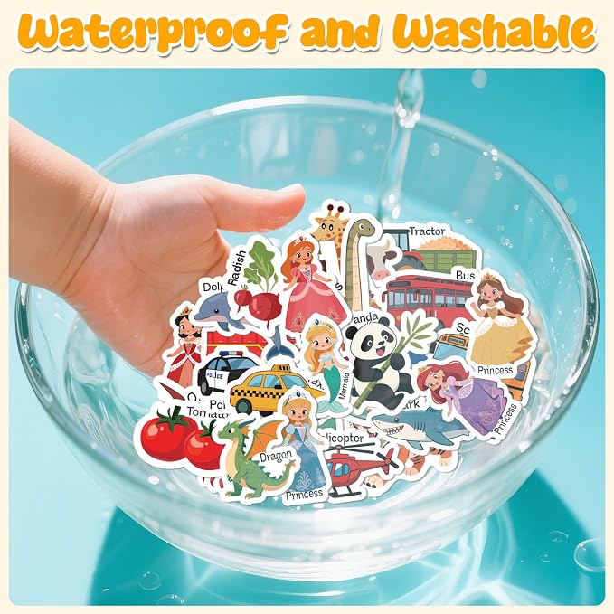 6 Sets Reusable Sticker Books for Toddlers 2-4 Years, Jelly Sticker Book for Kids, Travel Stickers Activity Book Travel Toys for Toddlers