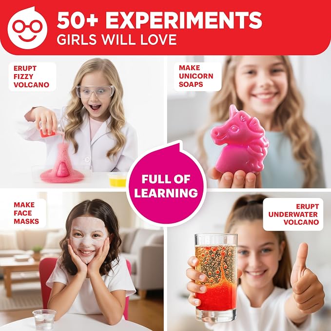 Doctor Jupiter Girls' Ultimate Science Experiments Kit for Kids Ages 8+ | Science Kits for Kids Ages 8-12, Birthday Gift Ideas for Girls 8, 9, 10, 11, 12 Year Olds, STEM Educational Toys