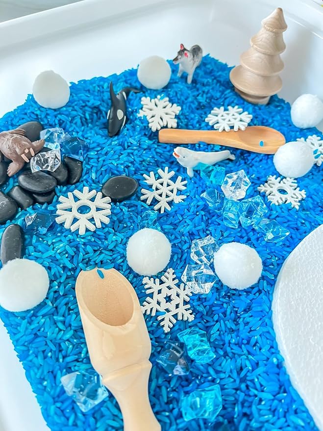 Kids Sensory Bins Montessori Sensory bin, Sensory Toys, Sensory Bins, Sensory Bin for Preschoolers (Arctic Animals)