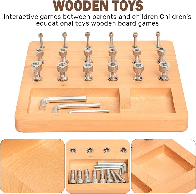 DICYWUDI Wooden Pegboard for Finger Dexterity, Finger Strength Trainer for Hand Grip Strengthener Targeted Strength, Relief & Recovery– for Men, Women, and Seniors