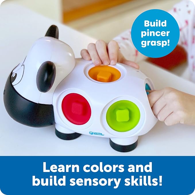 Learning Resources Dottie the Fine Motor Cow - Toddler Montessori Toys, Stacking Shape, Gifts For Boys And Girls, Sorting And Matching Skill Activities, Educational Games, Ages 18 Months+