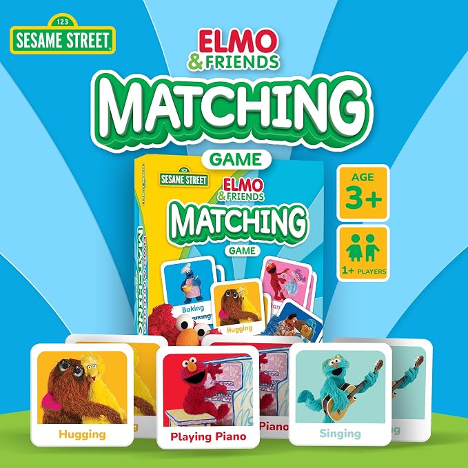 MasterPieces Kids Games - Sesame Street Matching Game - Fun for Kids and Family - Laugh and Learn