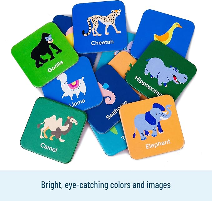 Wildkin Memory Matching Game – 18 Educational Pairs for Toddlers & Preschool - Animals