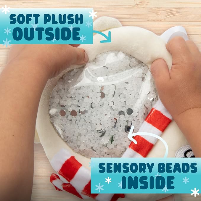 Chuckle & Roar Sensory Seek & Find Scavenger Hunt Plush Polar Bear | Game for Ages 3 and Up - Great On The Go Learning Toy for Toddlers