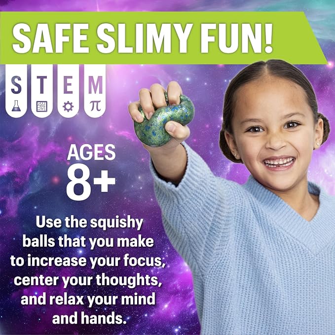 Squishy Ball Making Kit & DIY Stress Ball Science Lab by MindWare | Hands-on experiments kids set up and run themselves. Includes 6 stirring sticks and 6 balloons. Ages 8+.