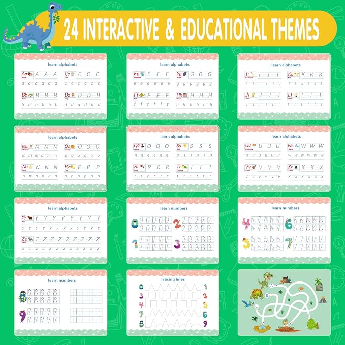 Busy Book for Toddlers 3-5, Montessori Preschool Learning Book, 24 Themes | Interactive educational activity book that builds early learning, fine motor skills and independent play for preschool kids.