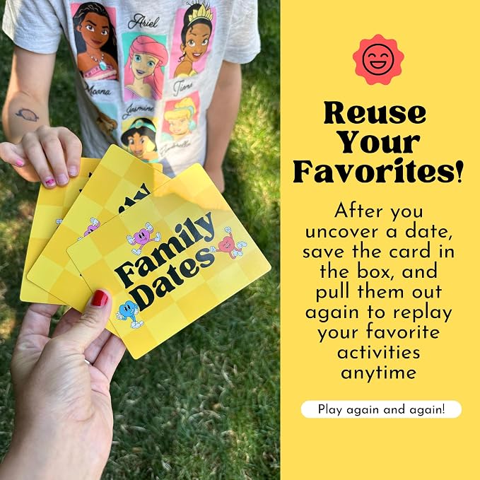 Happy Duo Family Dates 40 Scratch Off Cards – Summer Activities for Kids & Tween from Kids – Family Games for All Ages