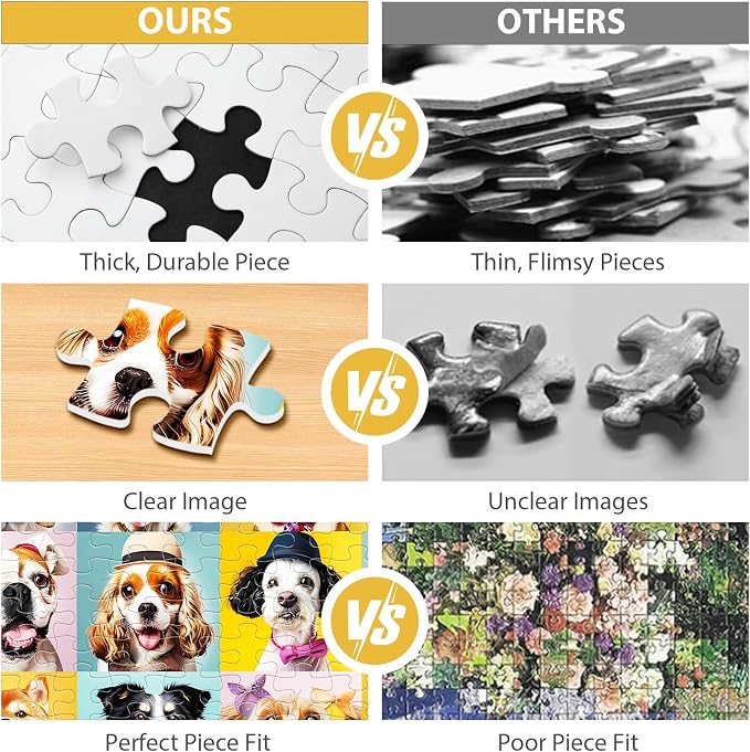 Puzzles for Kids Ages 6-8 8-10 10-12 Year Old and Seniors- Cute Dogs Portrait Jigsaw Puzzle- 100 Piece Puzzles Colorful Children Puzzle Educational Toys Puppy Animal Puzzl as Home Decor