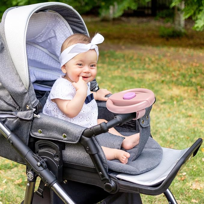 Accmor Stroller Steering Wheel Toy, Steering Wheel for Shopping Carts | Simulated Steering Wheel Universal Detachable Pretend Driving Funny Stroller Toy Attachment