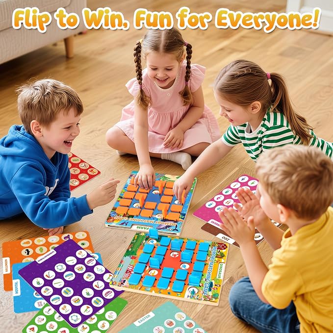 Matching Memory Game for Kids, 2 Pack Travel Toy for Toddlers Boys Girls | Road Trip Travel Essentials for Kids Ages 3 4 5 6 7 8 Years Old, Airplane, Car, Camping Activity, Christmas Birthday Gifts