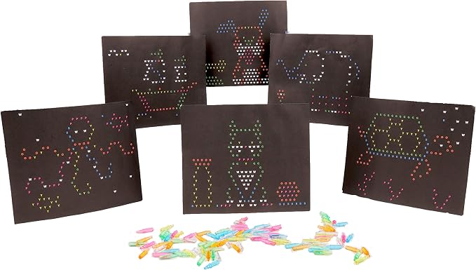 Lite Brite Peg and Template Refill Pack, Light Up Drawing Board Accessories, LED Drawing Board Pegs with Colors, Toys for Creative Play, Light Toys for Kids Aged 4 +