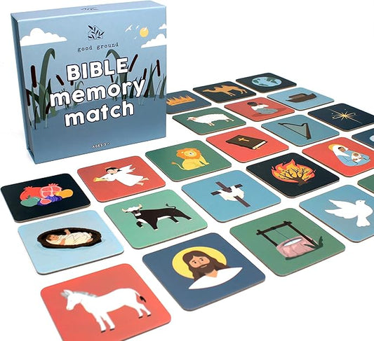 Good Ground Toddler Matching Memory Match Game | Fun & Fast Gifts for Boys & Girls Ages 3 to 7 - Christain Preschool Homeschool Biblical Bible Themed Card Game