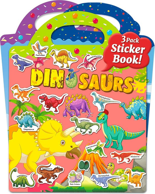 Benresive Reusable Sticker Book for Toddlers, Stickers for Kids, Travel Toy | Toddler Toys, Boys Girls Birthday Gifts, Airplane & Road Trip Essentials Kids, No Mess Waterproof Toddler Crafts Activities