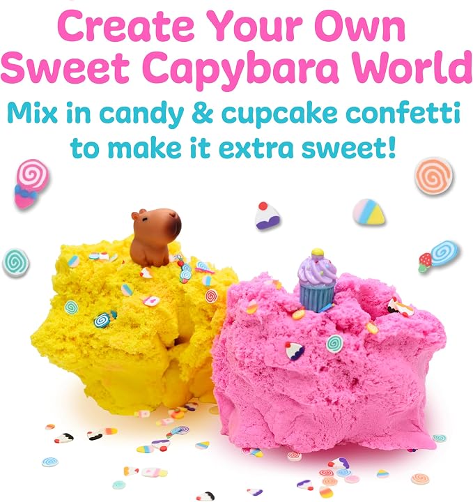 Creativity for Kids Sensory Minis Capybara Kit | Cloud Clay Sensory Toy for Toddlers | Squish, Scoop & Discover Surprise Pieces | Mess-Free, Screen-Free Travel Activity (Ages 3+)