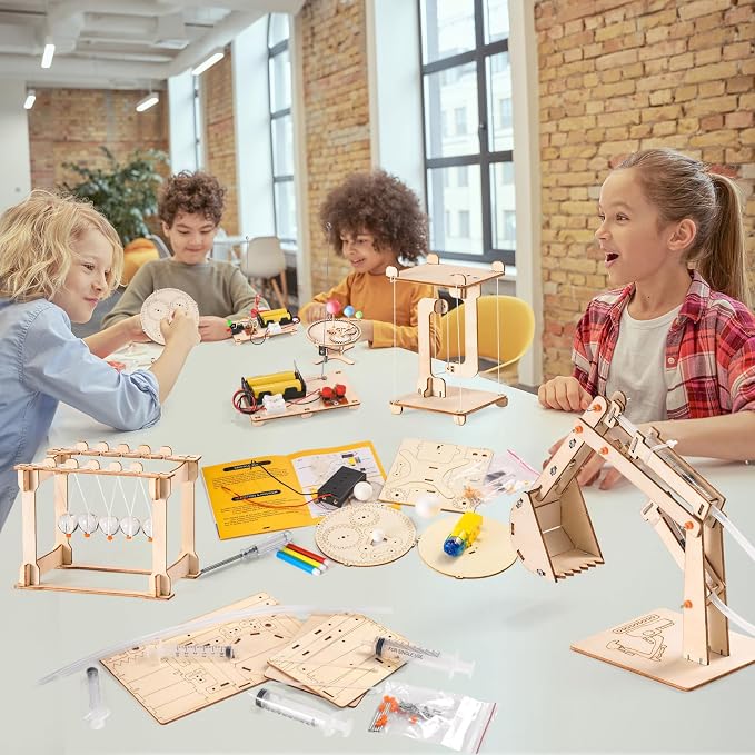 STEM Science Kits for Kids Age 8-10 8-12, Wood Building Crafts Kits for Boy | STEM Toys for Ages 8-13 9 10 11 12-14 Year Old Gifts Ideas, Science Engineering Experiment Kit 5-7, 3D Puzzles Projects 10-12