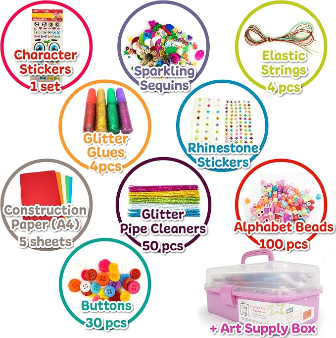 Olly Kids Art Kit, Arts & Crafts Supplies Set for Kids Ages 4-8
