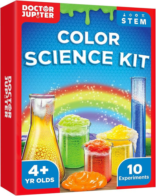 Doctor Jupiter Color Science Experiments Kit for Kids Ages 4+ | Birthday Gift for Boys & Girls Ages 4,5,6,7,8, 10 STEM Experiments, Preschool Learning Toy
