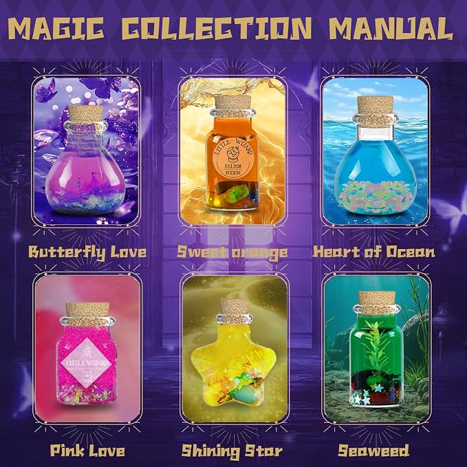 Magic Potion Kit for Kids - 12 Mixed Fairy Potion Bottles, Art Craft & Decoration Toys for Girls Ages 6 7 8 9 10 12+ Year Magical Workshop Kit for Boys Girls Birthday Party Gift, Christmas