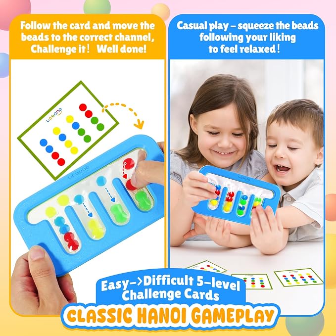 Squishy Sensory Fidget Toys for Kids: Quiet Fidgets for Toddlers Children Autism Calming, Stress for Classroom Office Travel, Color Sorting Montessori Toys for Proschool
