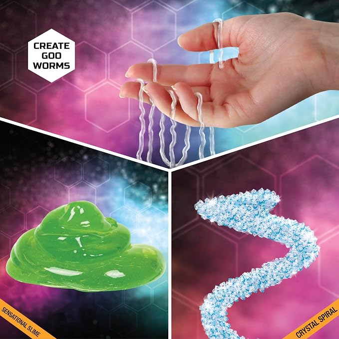 Discovery™ Reaction Lab Chemistry Set – 41 STEM Experiments for Kids| Includes Black Light Pen, Crystal Growing, Slime, Goo| Educational Learning Toy| Science Activity Kit| Boys & Girls Gift| Age 8+