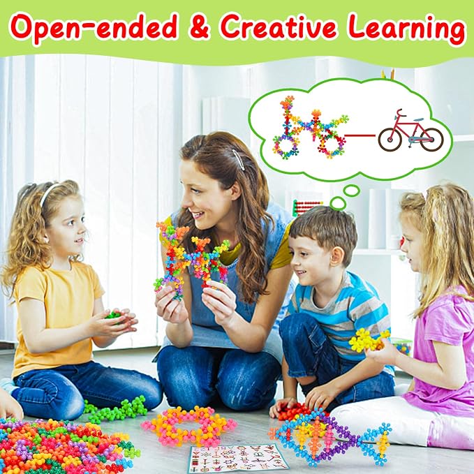 Kids Building STEM Toys for 3 4 5 6+ Year Old Boy Girl Birthday Gifts | 300PCS Educational Interlocking Discs Building Blocks for Kids Ages 3-5 4-8 5-7 Preschool Manipulatives Classroom Must Have