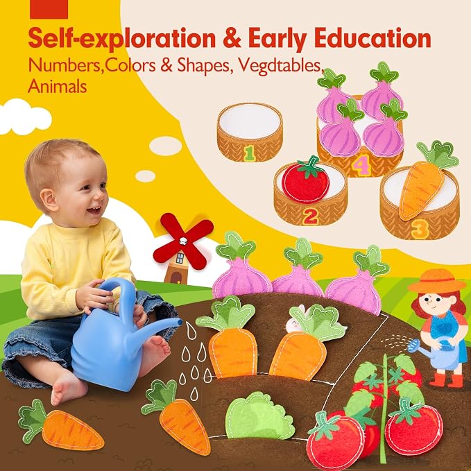 hahaland Busy Book for Toddlers 1-3 - Farm Animals Busy Board 1 Year Old | hahaland Busy Book for Toddlers 1-3 - Farm Animals Busy Board 1 Year Old