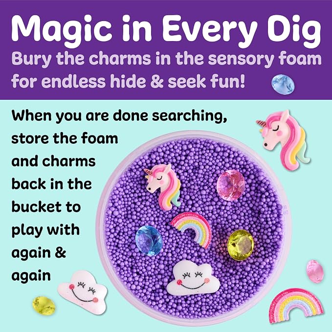 Creativity for Kids Sensory Surprise Unicorn Kit | Crunchy Sensory Foam Toy for Kids | Dig, Squeeze & Discover Hidden Unicorn Surprises | Mess-Free, Screen-Free Travel Toy (Ages 4+)
