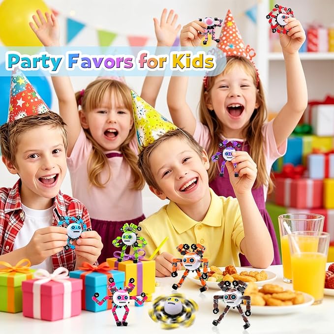 2 PCS Travel Toys Transformable Fidget Spinners Toys for Kids and Adults Sensory Toy for Boys Teens Stress Relief Autism ADHD Cool Road Trip Travel Essential Birthdays Gifts for Party Favors