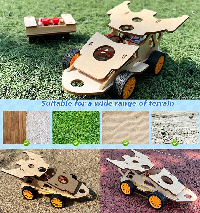 DIY RC Car Kit, Build Your Own Solar Car - Stem Projects for Kids Ages 8-12, Science Experiments for Kids 9-12, STEM Toys for 8 9 10 11 12 Year Old Boys Gifts (Pack of 3)